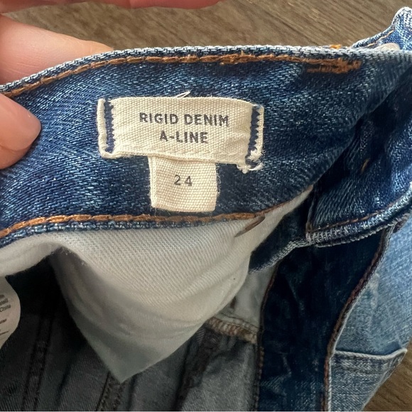 Madewell Rigid Denim A-Line Mini Skirt in Lakeline Wash - Picture 9 of 11